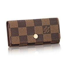 Louis Vuitton N62631 4 Llavero Damier Ebene Lona
