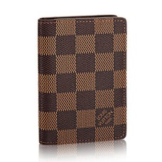 Louis Vuitton N63145 Organizador de bolsillo Lona Damier Ebene