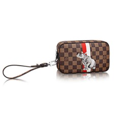 Louis Vuitton N63350 Pochette Volga Lona Damier Ebene
